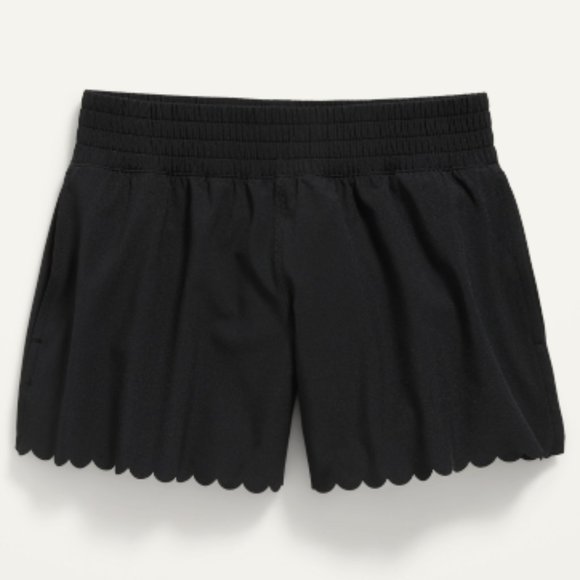Old Navy High-Waisted StretchTech Scallop-Hem Performance Shorts for Girls - XL - Picture 1 of 4